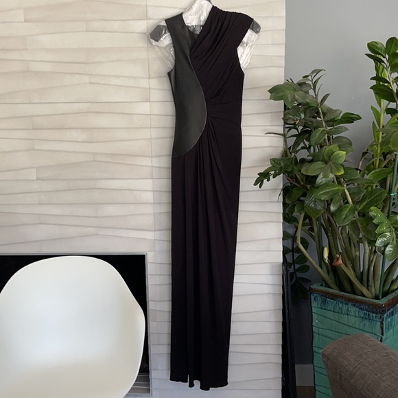 Alexander Wang leather/jersey Asymmetric Gown - Picture 5 of 11